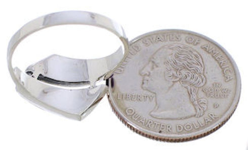 Multicolor Inlay Sterling Silver Southwest Ring Size 5-3/4 ZX35757